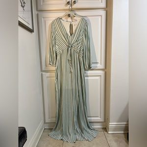 Stripped Blue Long Dress